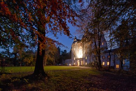 Craigston Castle at night